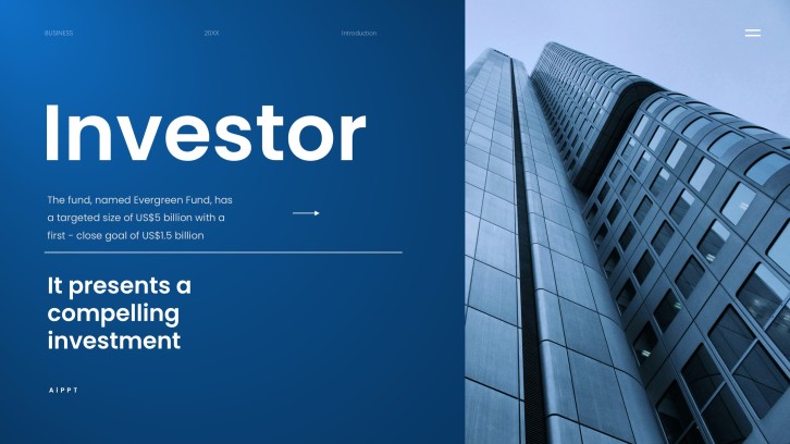 Free Canva Investor Presentation Template: Blue Business Style