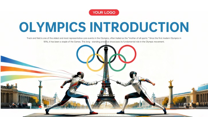 Free Creative White Olympic Games Google Slides Template