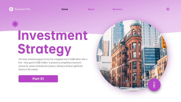 FlowPilot AI sales pitch strategy divider with circular city photo