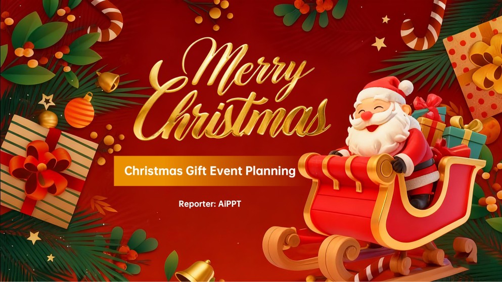 Plantilla de PowerPoint para Presentación de Navidad Adorable