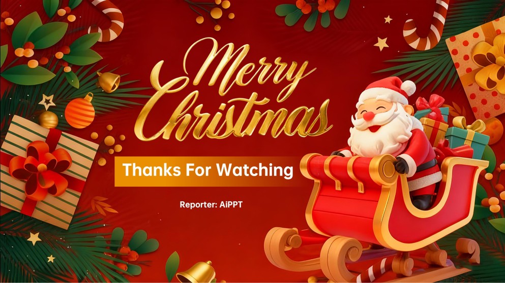 Plantilla de PowerPoint para Presentación de Navidad Adorable