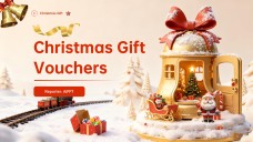 3D Christmas Gift Certificate Template