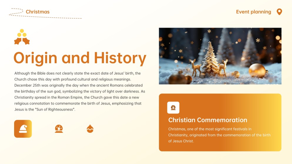 Plantilla de PowerPoint para Evento Navideño Animado en 3D