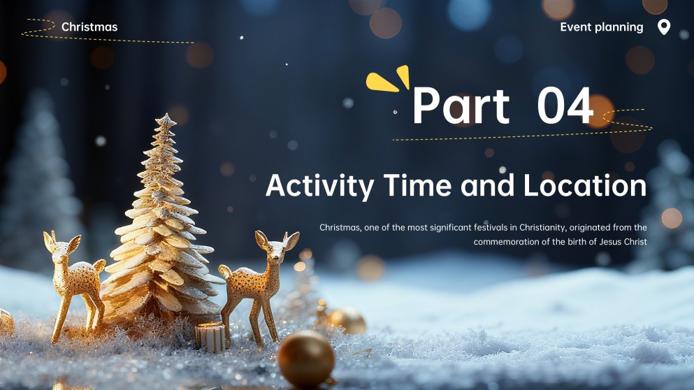 Plantilla de PowerPoint para Evento Navideño Animado en 3D