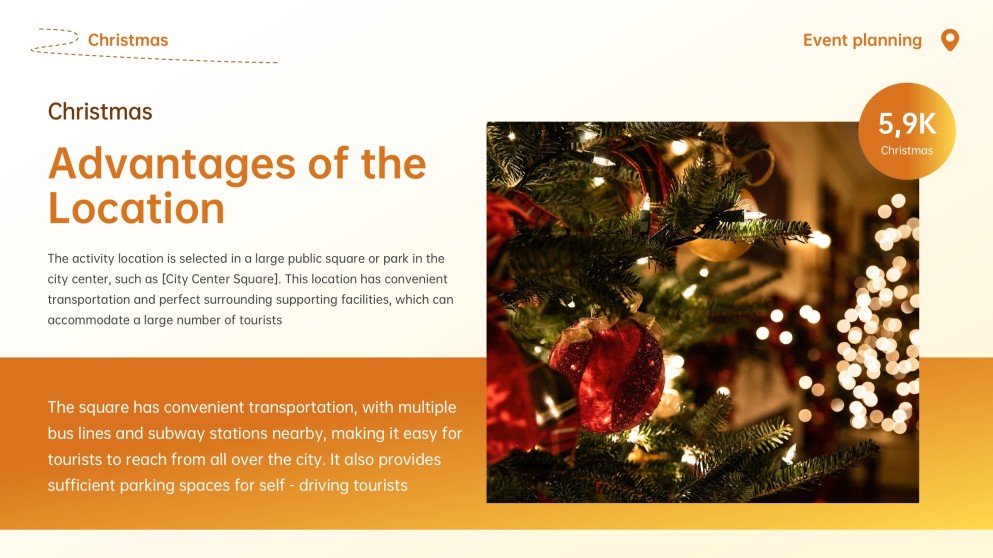 Plantilla de PowerPoint para Evento Navideño Animado en 3D