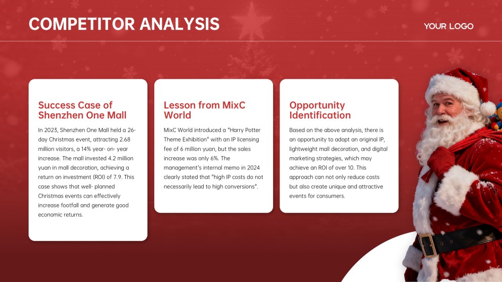 Plantilla de PowerPoint de Negocios de Feliz Navidad