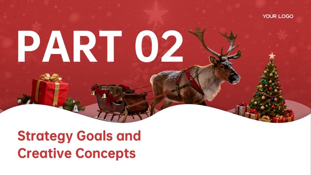 Plantilla de PowerPoint de Negocios de Feliz Navidad