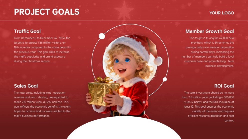 Plantilla de PowerPoint de Negocios de Feliz Navidad