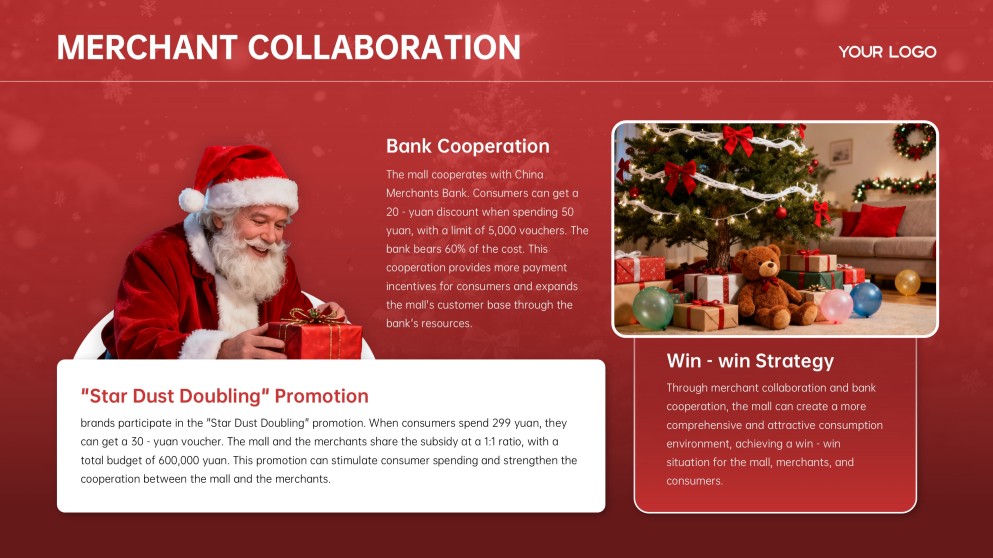 Plantilla de PowerPoint de Negocios de Feliz Navidad