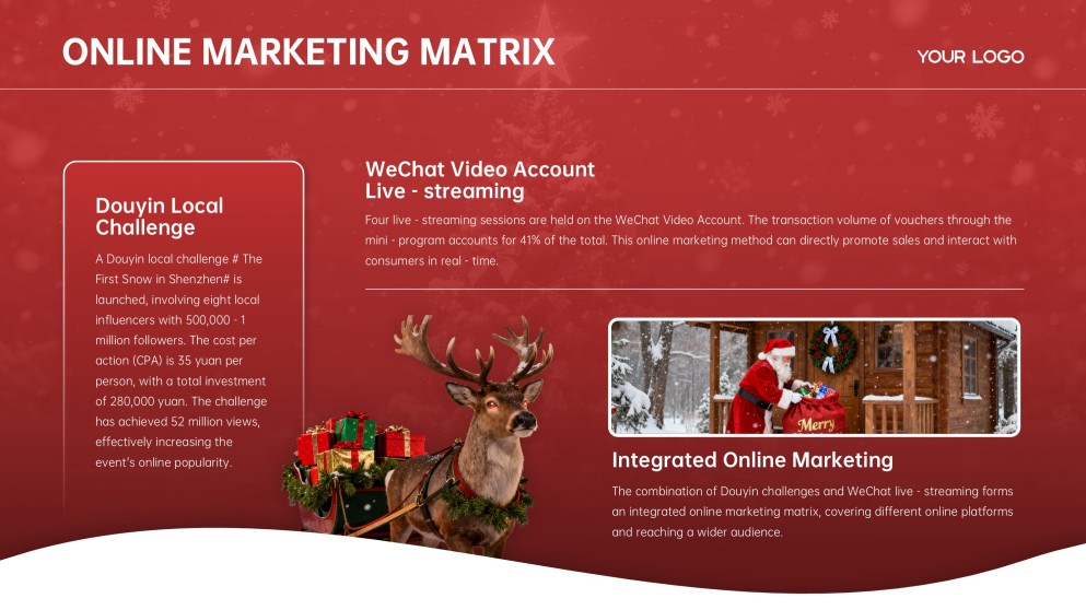 Plantilla de PowerPoint de Negocios de Feliz Navidad