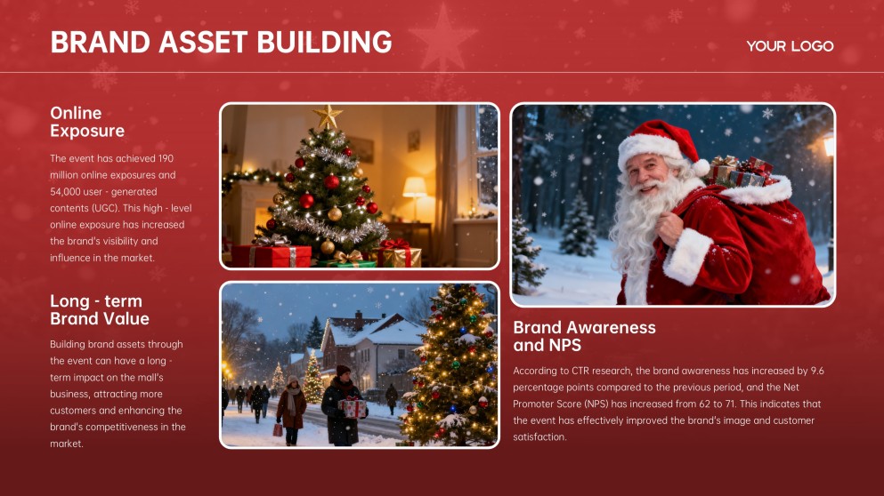 Plantilla de PowerPoint de Negocios de Feliz Navidad