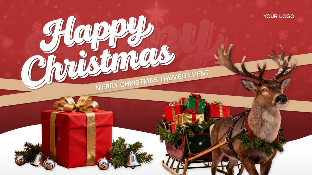 Plantilla de PowerPoint de Negocios de Feliz Navidad