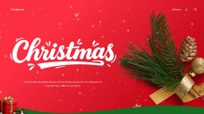 Templat Kad Hadiah Krismas Minimalis Merah dan Hijau