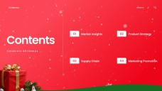 Templat Kad Hadiah Krismas Minimalis Merah dan Hijau