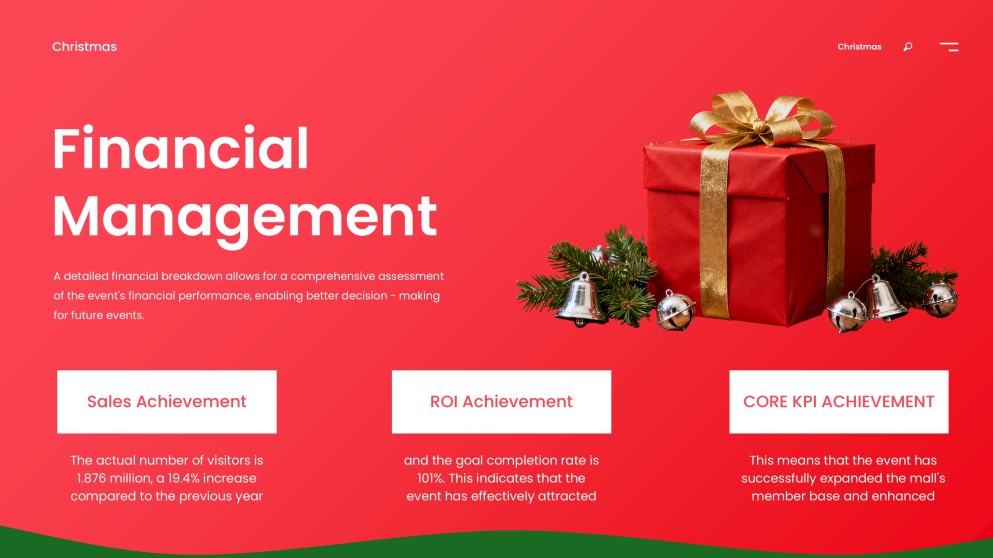 Templat Kad Hadiah Krismas Minimalis Merah dan Hijau