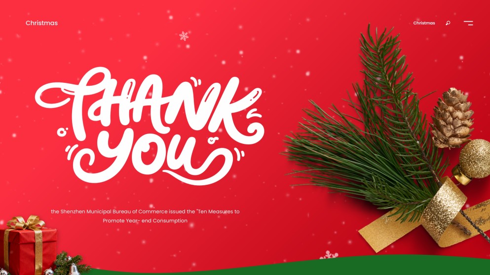 Templat Kad Hadiah Krismas Minimalis Merah dan Hijau