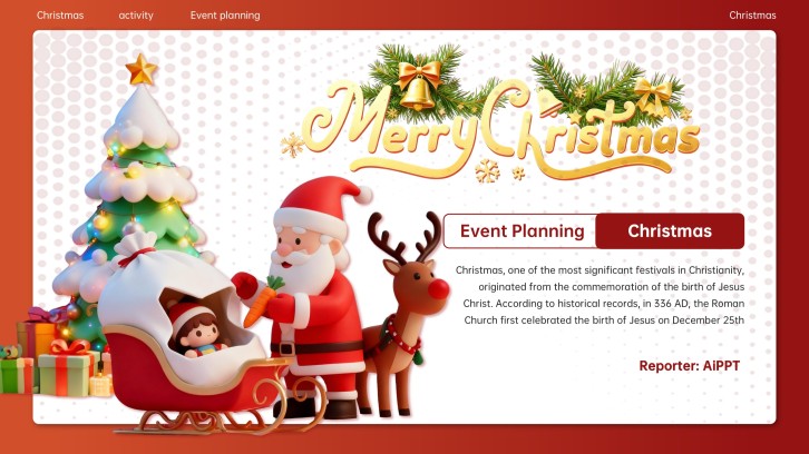 Free Christmas Cartoon PowerPoint Template