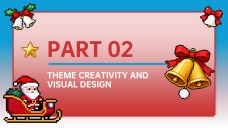 Plantilla de PowerPoint de Fondo de Navidad en Pixel Art