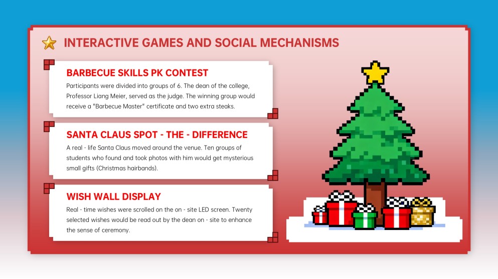 Plantilla de PowerPoint de Fondo de Navidad en Pixel Art