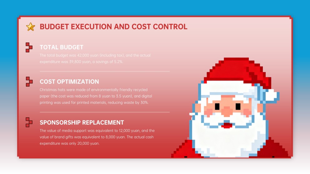 Plantilla de PowerPoint de Fondo de Navidad en Pixel Art