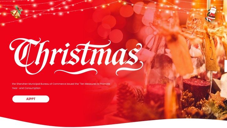 Free Christmas PowerPoint Backgrounds & Red Holiday Slides