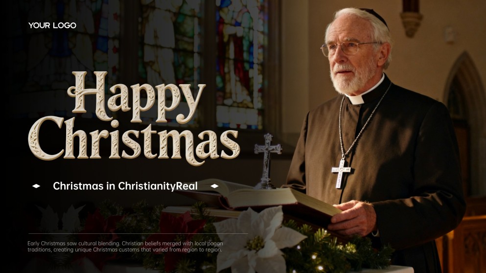 Free Black & Red Christian Christmas PowerPoint Templates