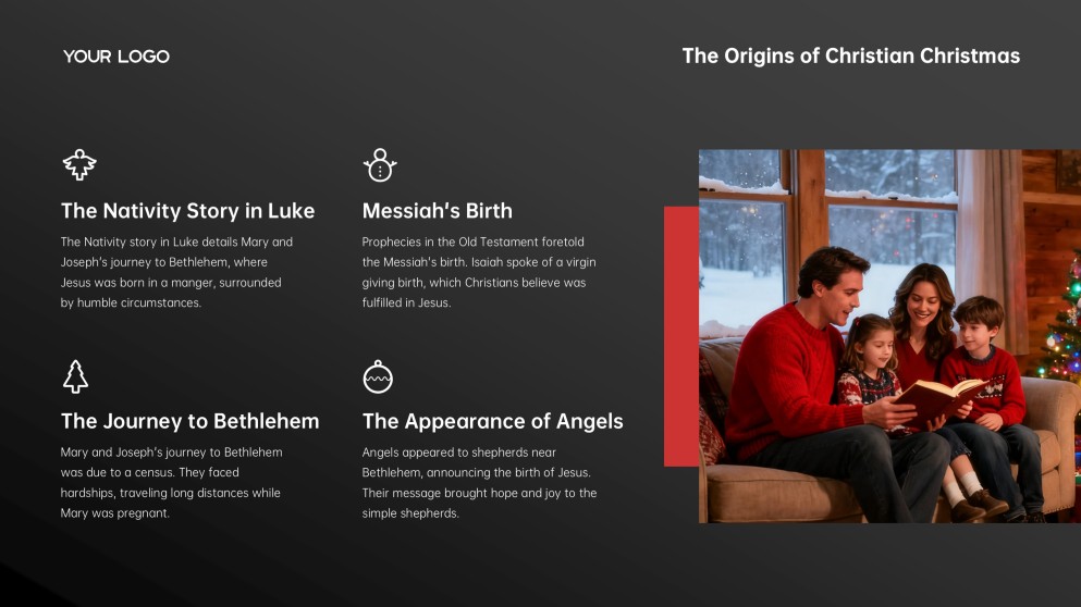 Free Black & Red Christian Christmas PowerPoint Templates