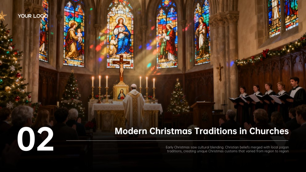 Free Black & Red Christian Christmas PowerPoint Templates