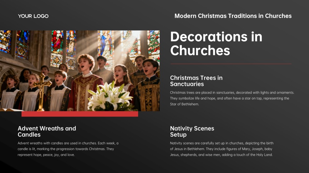 Free Black & Red Christian Christmas PowerPoint Templates