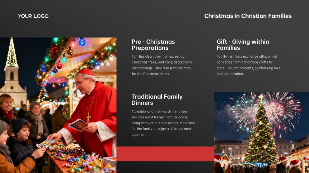 Free Black & Red Christian Christmas PowerPoint Templates