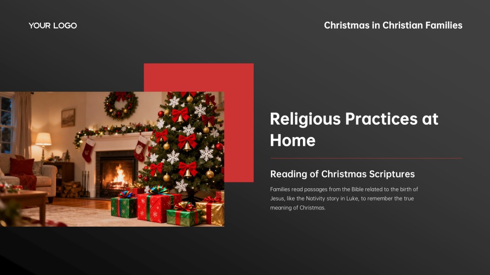 Free Black & Red Christian Christmas PowerPoint Templates