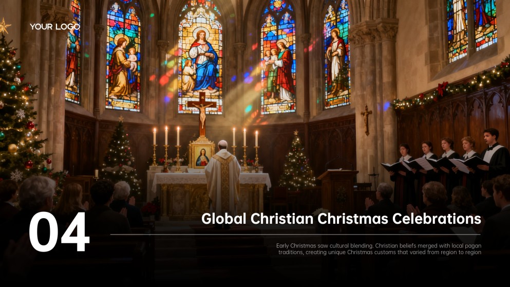 Free Black & Red Christian Christmas PowerPoint Templates