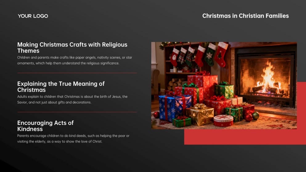Free Black & Red Christian Christmas PowerPoint Templates