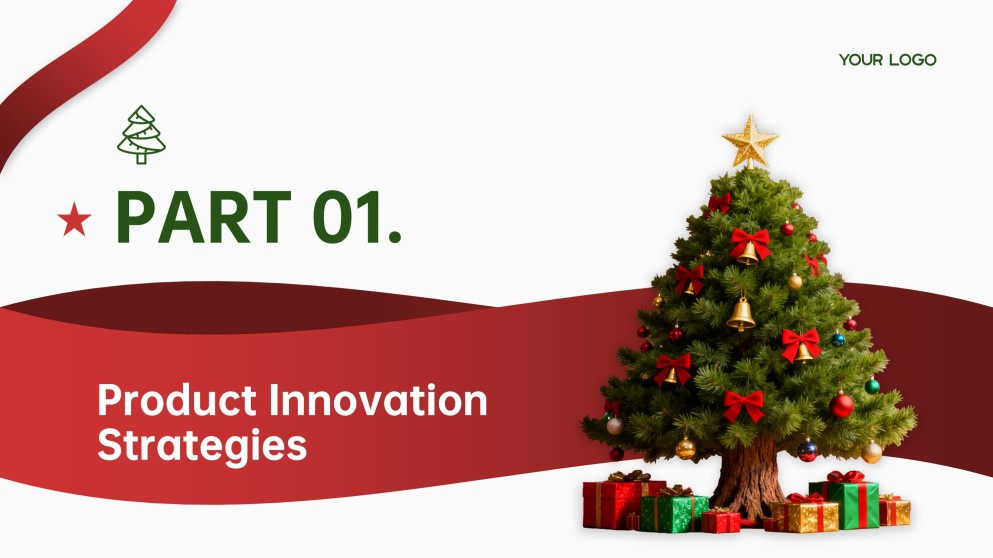 แม่แบบ PowerPoint ต้นคริสต์มาสมินิมอลฟรี & Google Slides