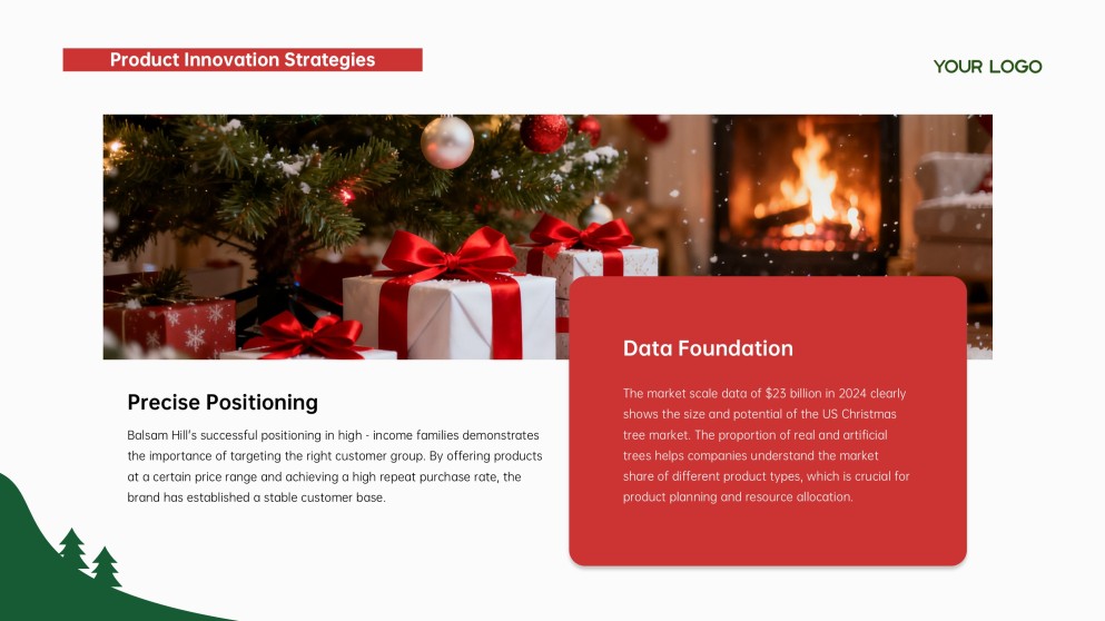 แม่แบบ PowerPoint ต้นคริสต์มาสมินิมอลฟรี & Google Slides
