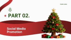 แม่แบบ PowerPoint ต้นคริสต์มาสมินิมอลฟรี & Google Slides