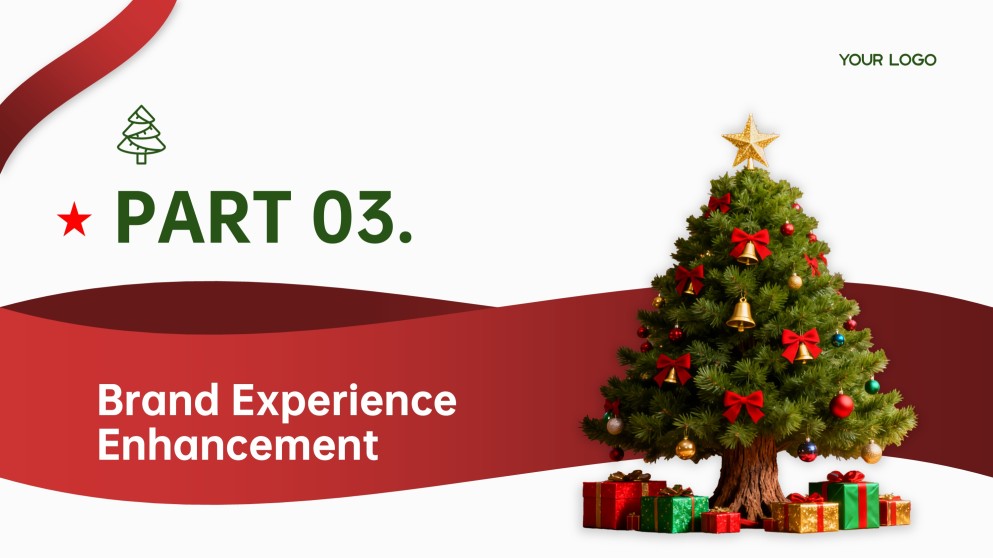 แม่แบบ PowerPoint ต้นคริสต์มาสมินิมอลฟรี & Google Slides