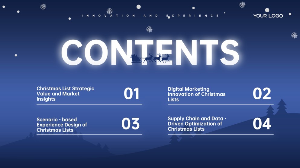 Modelo de PowerPoint de Planilha de Presente de Natal Grátis