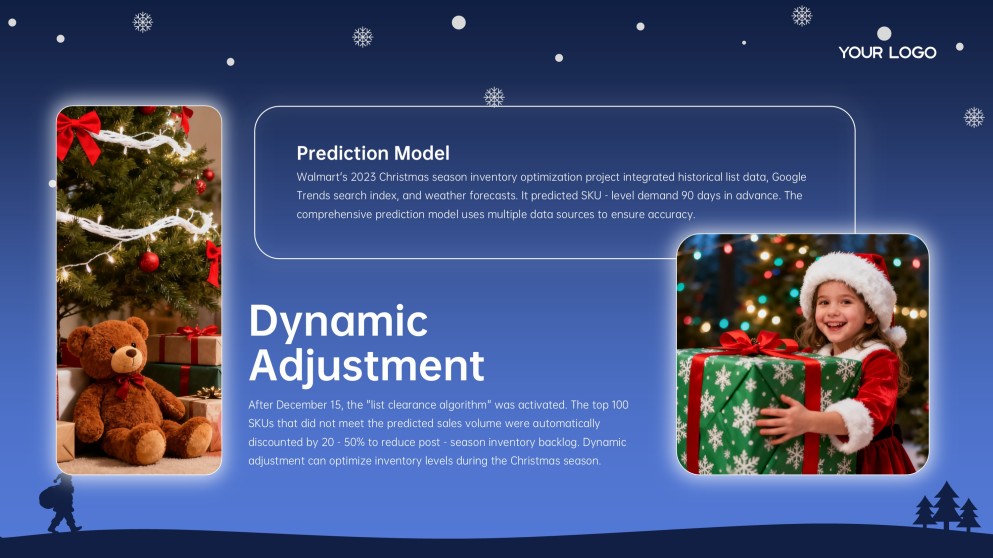 Modelo de PowerPoint de Planilha de Presente de Natal Grátis