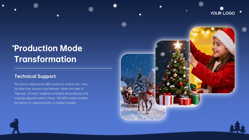 Modelo de PowerPoint de Planilha de Presente de Natal Grátis