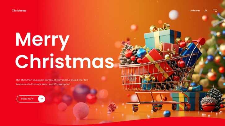 Red Minimalist Christmas Shopping List Template