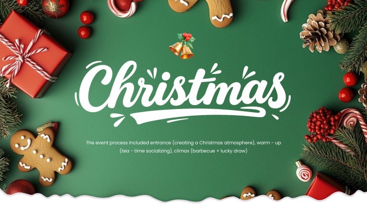 Green Minimalist Business Christmas Background Template
