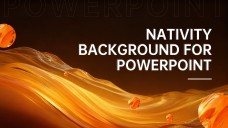 Fondo Naranja Creativo de Natividad para Plantilla de PowerPoint
