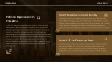 Plantilla de fondo de PPT de Natividad minimalista marrón