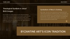 Plantilla de fondo de PPT de Natividad minimalista marrón