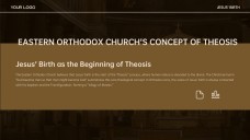 Plantilla de fondo de PPT de Natividad minimalista marrón