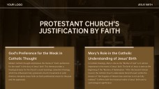 Plantilla de fondo de PPT de Natividad minimalista marrón