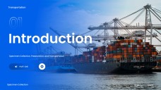 Plantilla PPT de Transporte Empresarial Simple Azul