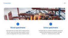 Plantilla PPT de Transporte Empresarial Simple Azul