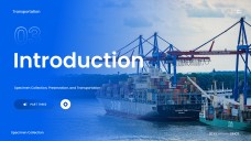 Plantilla PPT de Transporte Empresarial Simple Azul